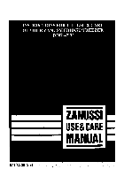 Freezer Zanussi 42FF Manuale per l'uso e la manutenzione