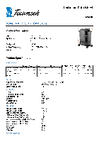 Compressori alternativi Tecumseh AJEK513ZXA Scheda tecnica