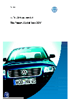 Automobile Volkswagen PASSAT - YEAR 2001 Manuale utente